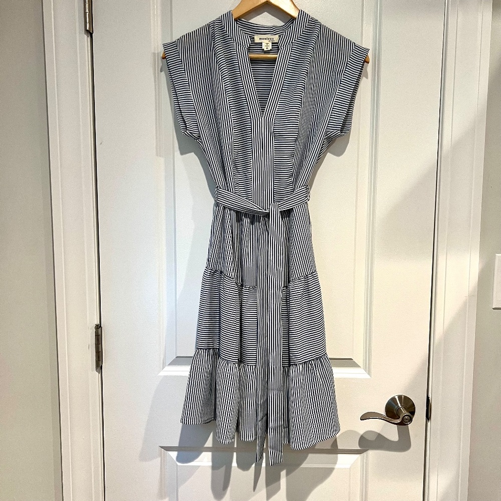 MONTEAU Seersucker Dress – XS